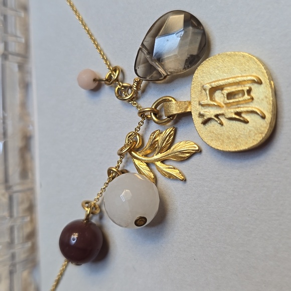 David Aubrey Chinese Dog Zodiac Charm Cluster Goldtone 16" Length - Picture 3 of 7